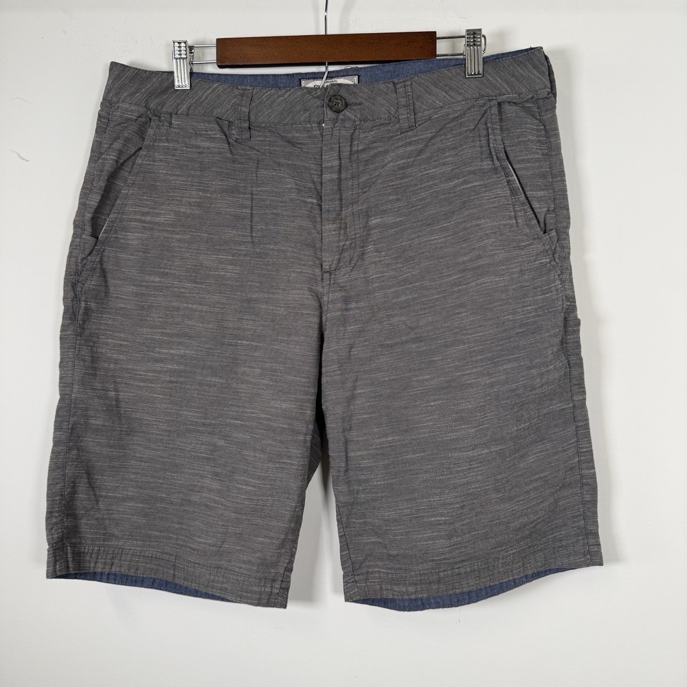 Flag & Anthem Shorts Men's 34 Gray Causal Summer Chino